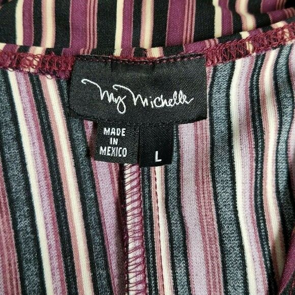 MY Michelle Multicolor Striped Dress Size Large - Picture 6 of 8